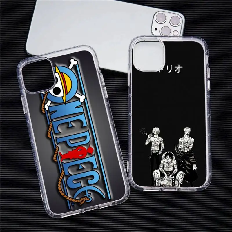

Anime One Piece Luffy Phone Case Transparent For iphone 13 12 11 Pro Max Mini XS Max 8 7 Plus X SE 2020 XR cover