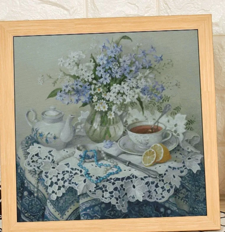 

Набор для вышивания натюрмортом, ваза с цветами 14 карат