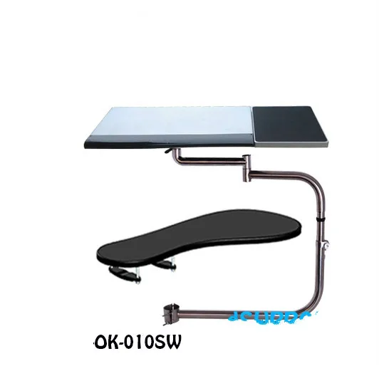 OK010S Multifunctional Full Motion Chair Clamping Keyboard/Laptop Desk Holder+ Square Mouse Pad +Chair Arm Clamping Mouse Pad