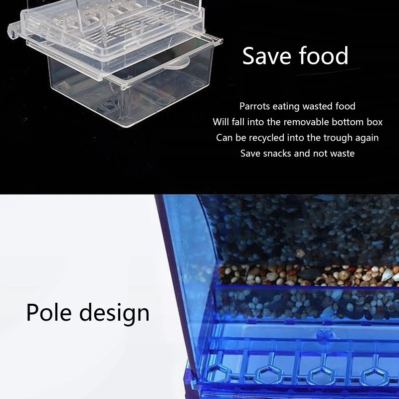 Кормушка для попугаев с окуня автоматический диспенсер еды пластиковый