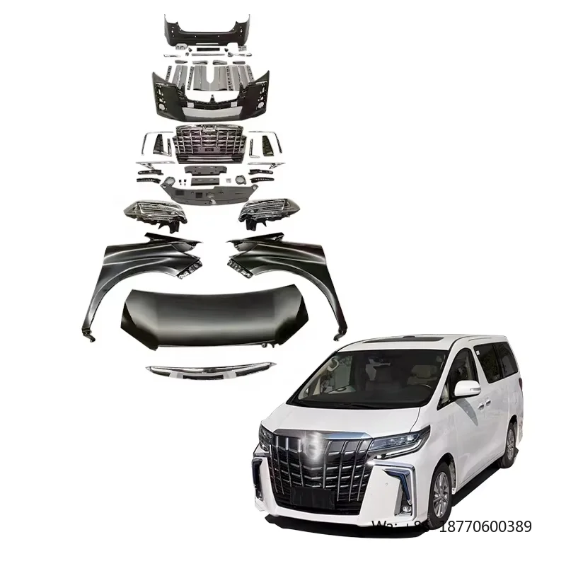 Фото Комплект внешних аксессуаров для автомобиля в стиле «Мона Лиза» для Toyota Alphard 2018-2021 годов выпуска (обновление) №2