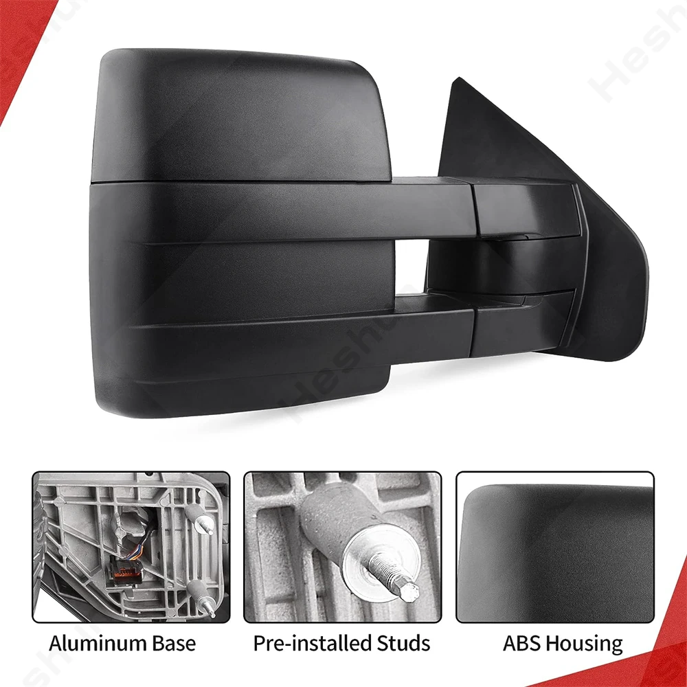 Раздвижное буксировочное зеркало для 2007 2008 2009 2010-2014 Ford F-150 Series F150 Raptor боковое с