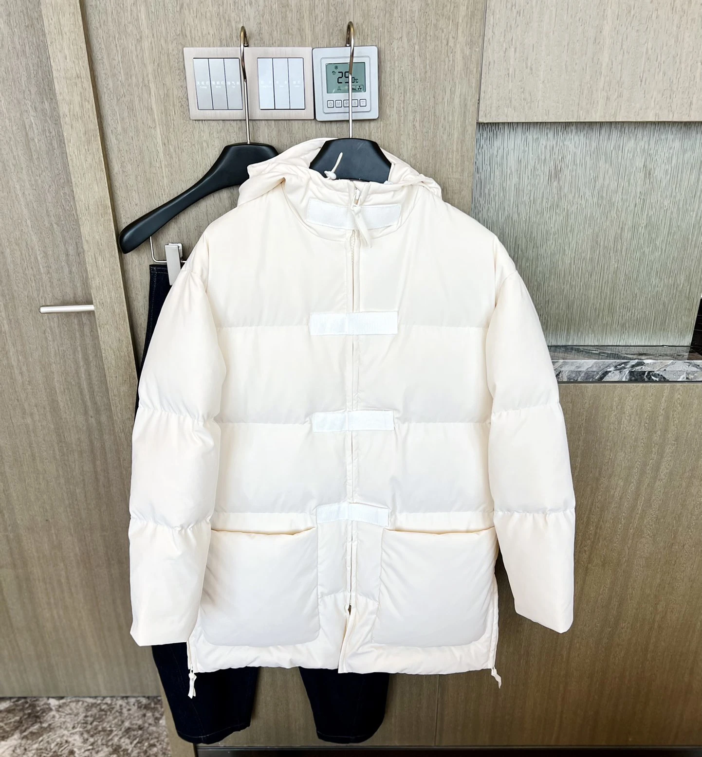 

Новинка Осень-зима, пуховая верхняя одежда в минималистическом скандинавском стиле, натуральная и тонкая 11/