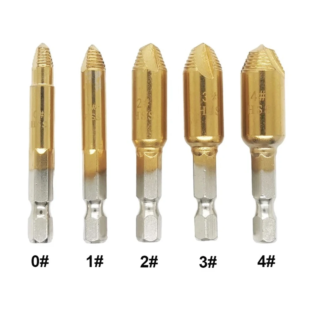 

1pc Damaged Screw Extractor Drill Bit 1/4'' Hex Broken Bolt Screw Removal Tool Easy And Quick Removal Of Broken Screws Drill Bit