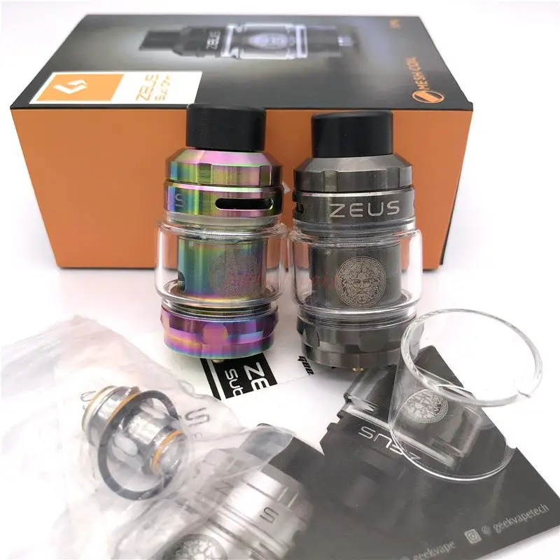 

Атомайзер Zeus Sub Ohm RTA, 3,5 мл/5 мл, инновационная система быстрой смены, испаритель сетчатый Z2 Coil 810, дрип-тип vs Zeus X