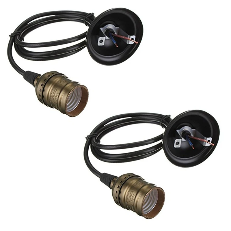 

2 шт., винтажные лампы с цоколем E27, без выключателя