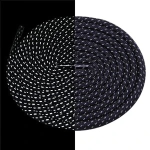 Светоотражающие шнурки Weiou для кроссовок, креативные черные шнурки для безопасной обуви, полиэфирные, с пластиковым наконечником, 3 м