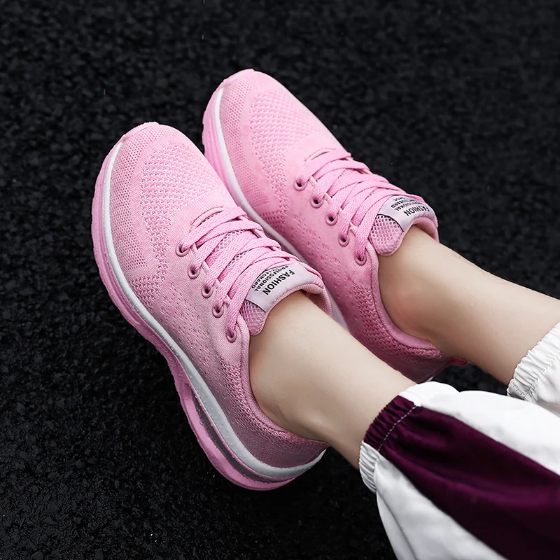 Men's and Women's Running Shoes Comfortable Air Cushion Sports Shoes Breathable Lightweight Mesh Lace-up Casual Shoes