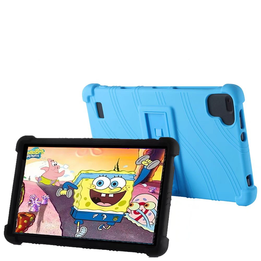 

Soft Silicon Cover For Blackview Tab 5 6 Case Kids Safe 8" Tablet Funda Kickstand Shockproof Thickened Corners Ajustable Stand