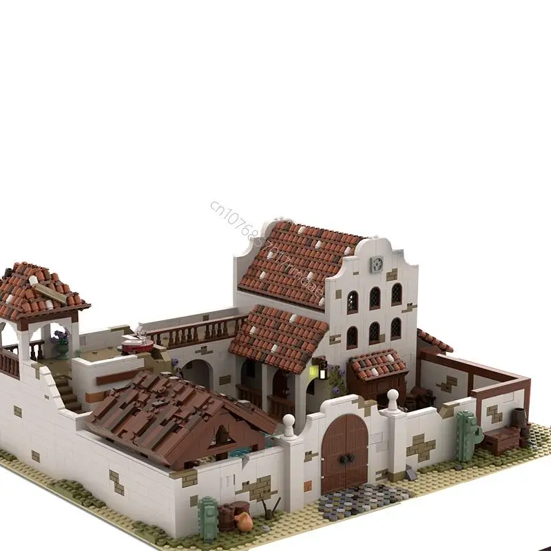 НОВЫЙ 3583 шт. горячая распродажа вид на улицу Moc модульная мексиканская вилла Old Town