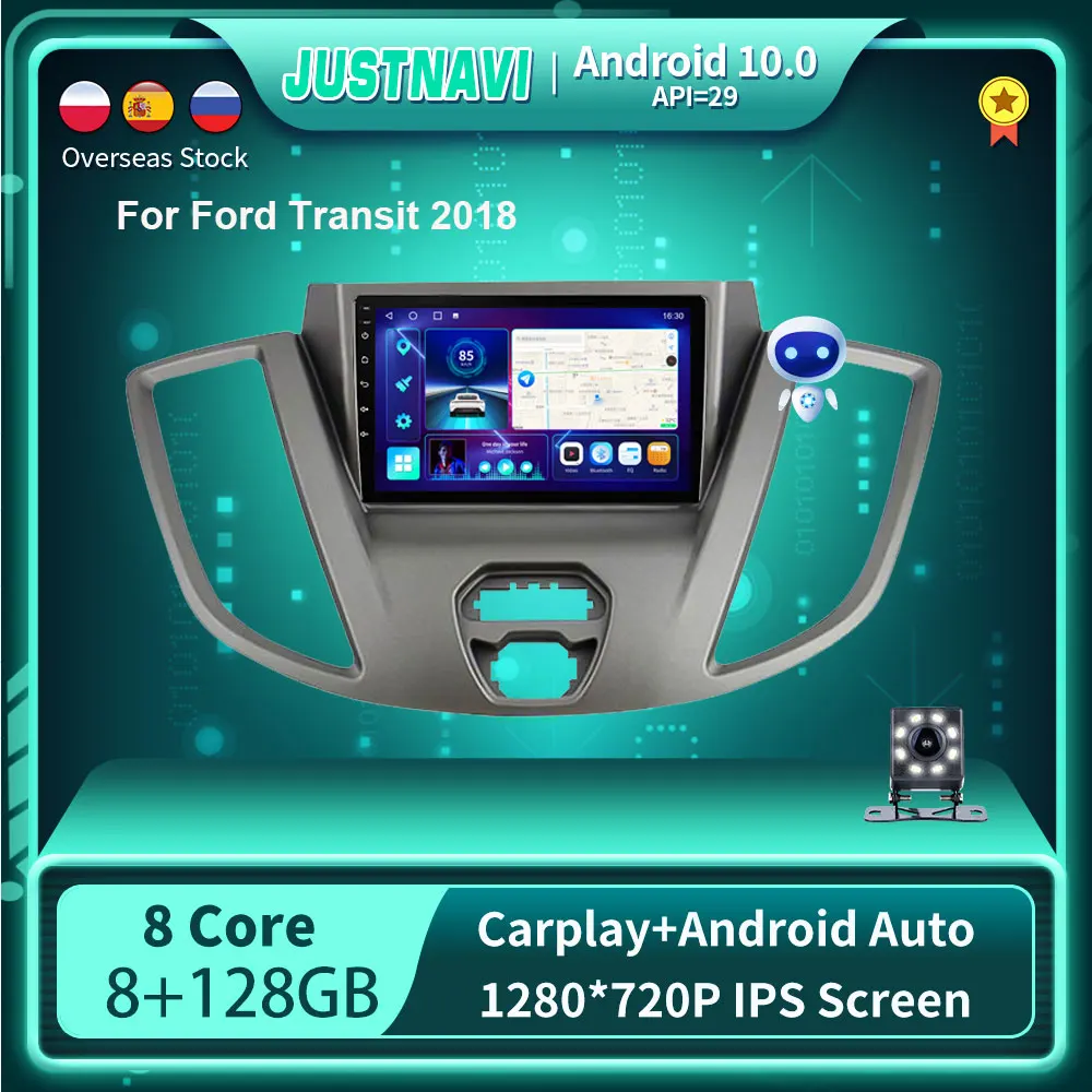 $145.85 For Ford Transit 2018 Stereo Car Radio DSP Carplay Multimedia Video Player Navigation 4G WiFi Autoradio 8G 128G No 2Din DVD 7''