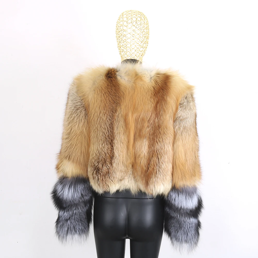 2022 Winter Jacket With Fur Fox Coats Natural Fur For Women Long Sleeves Women Real Silver Fox Fur Coat Plush Female enlarge