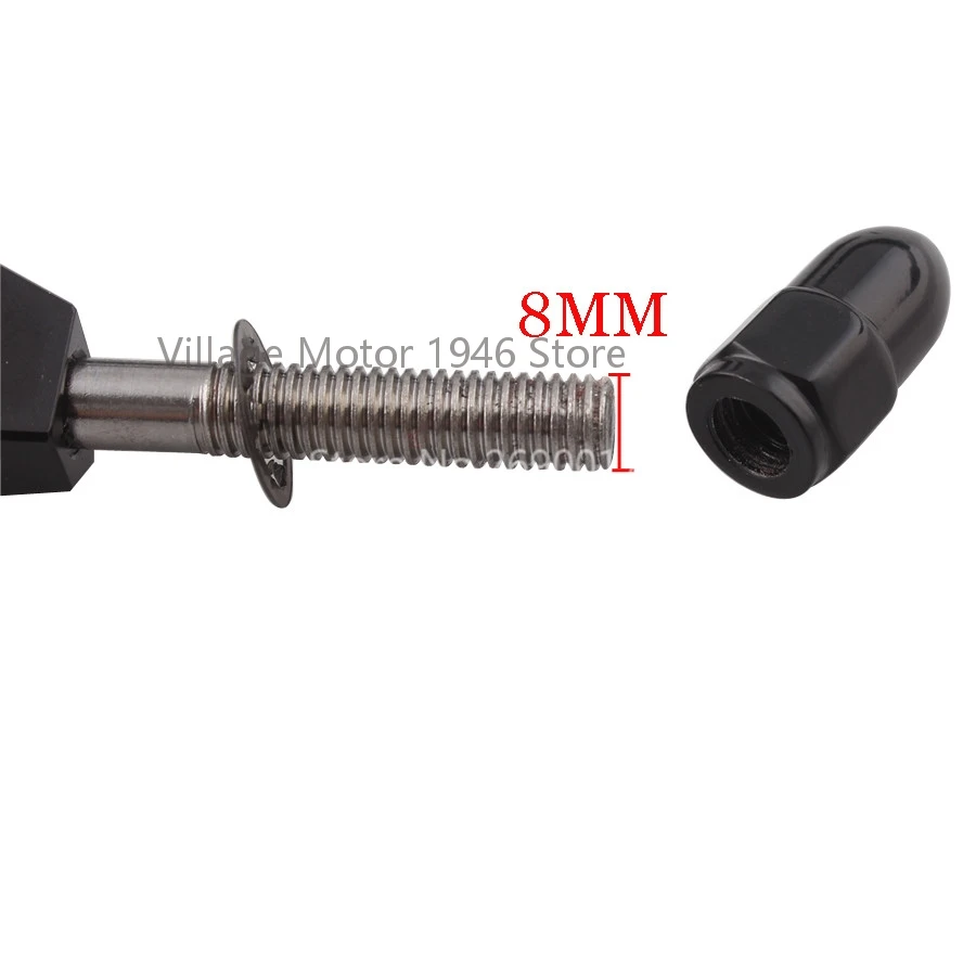 Мотоциклетное черное зеркало заднего вида с резьбой 8 мм высокое качество для Harley