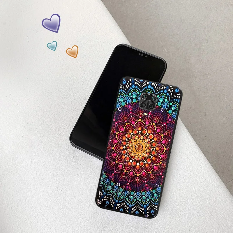 Черный матовый чехол для телефона Redmi K60 K50 K40 Note 8 7 Xiaomi Mi 11 11T 10 10T Lite Mermaid Mandala Dreamcatcher
