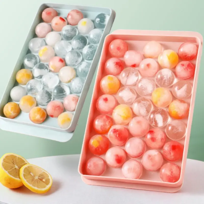 

33 Ice Boll Hockey Mold Frozen Whiskey Ball Popsicle Ice Cube Tray Box Lollipop Jelly Making Gifts Kitchen Tools Accessories