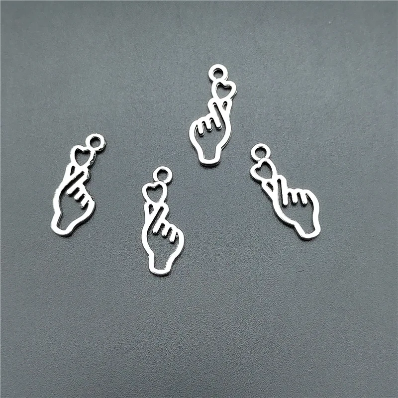 Палец Сердце Diy Ювелирные Аксессуары Borahae I Purple You Ожерелье Декоративный Кулон