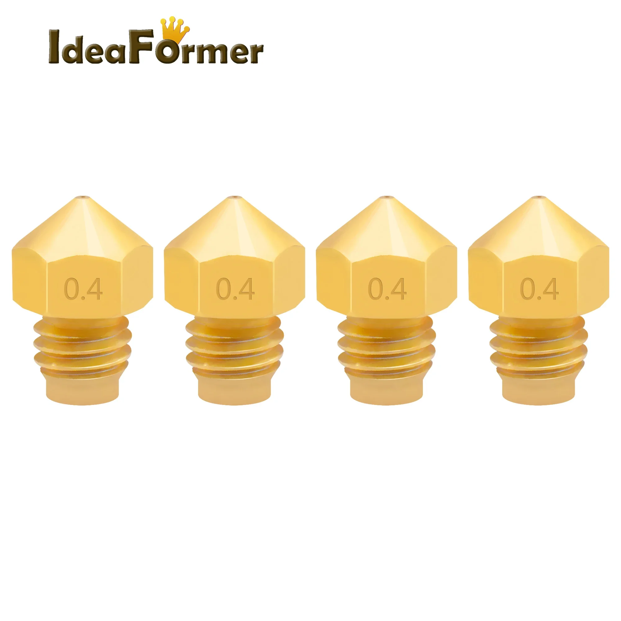 5 шт. латунные насадки для 3D-принтера V6 резьбовой винт M5 отверстие 0 4 мм подходит