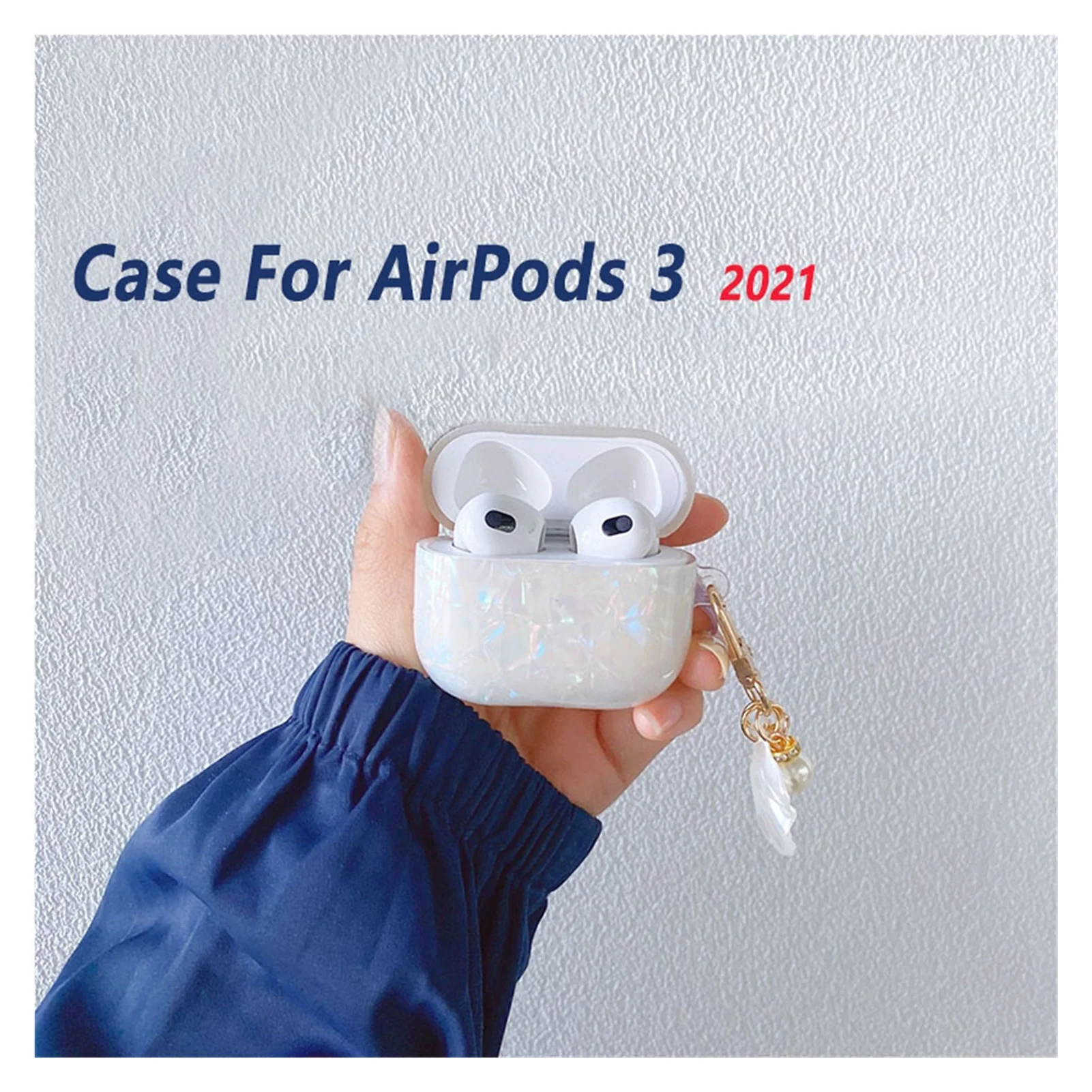 

2022 NEW Luxury Shell Pearl Case For Apple Airpods 3 Bracelet Chain Cover For AirPods 3 Case 2021 Bluetooth Earphone