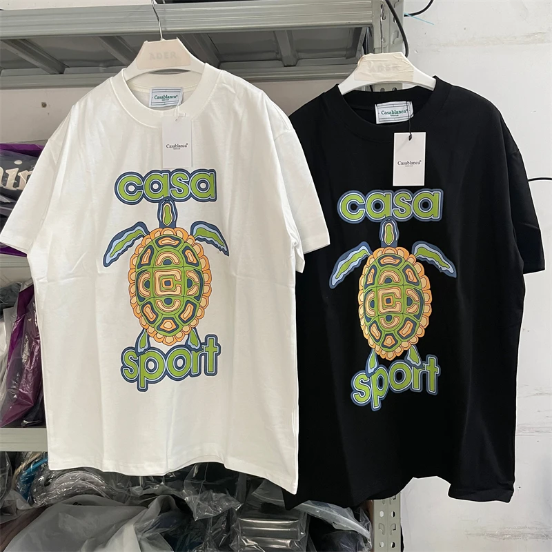 

New Summer Style Casablanca Tortoise Crack Print Oversized T-Shirt Tees