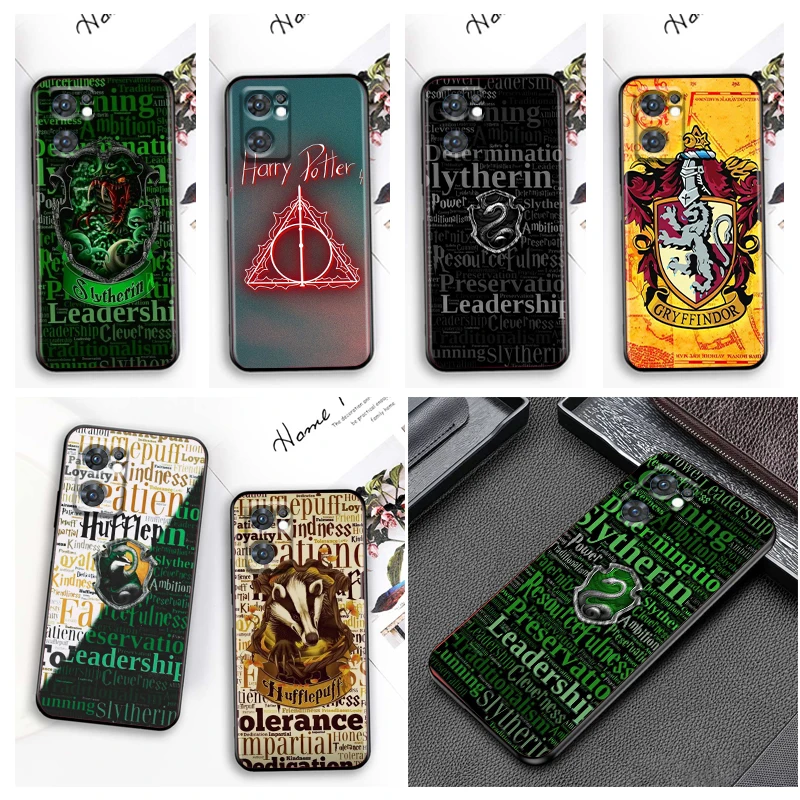 

Cute Cartoon Potters Wand Harries Phone Case For OPPO Reno 8 7 6 5 4 2 Z Lite Pro Plus SE 4G 5G Black Soft Fundas Silicone Cover