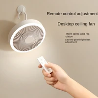 usb rechargeable fan wireless remote control outdoor camping tent portable ceiling fan desktop dormitory mini wall fan