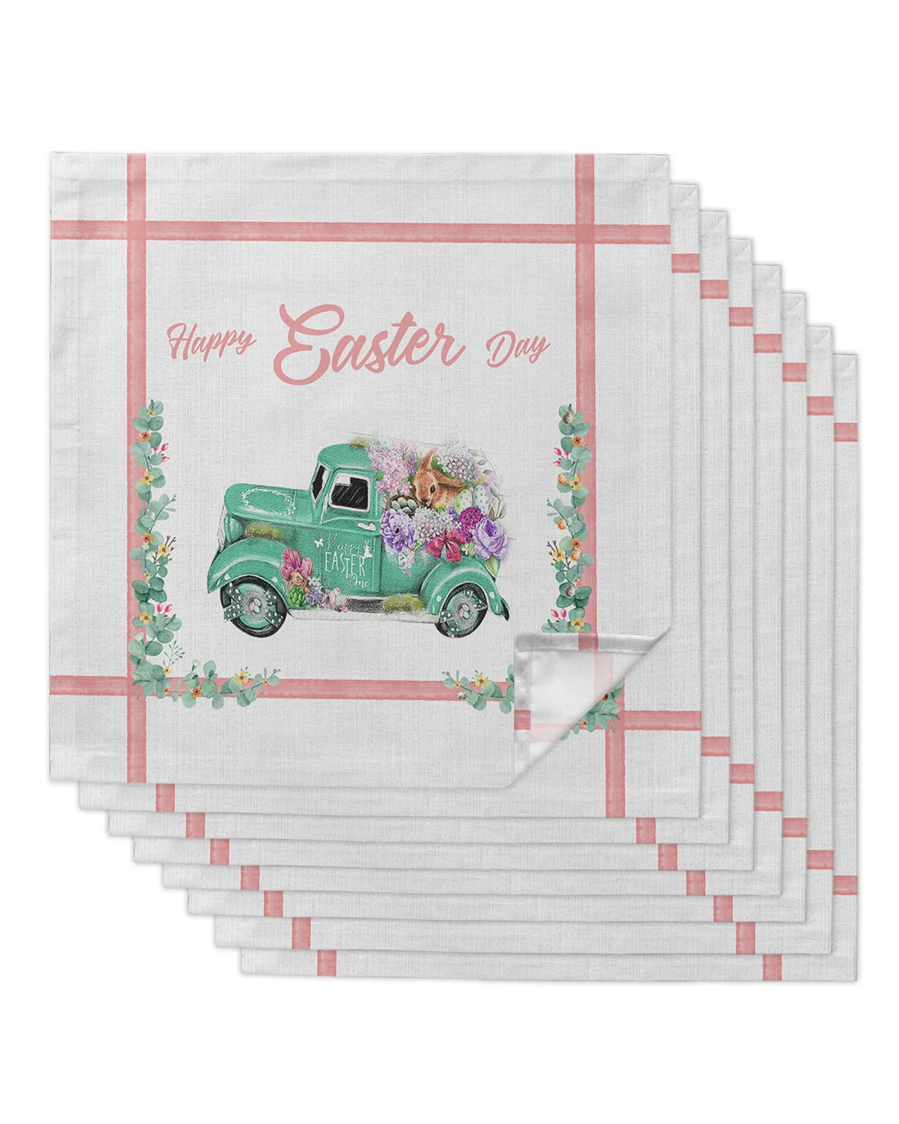 

Пасхальные тканевые салфетки с отделкой для стола с отделкой из дерева