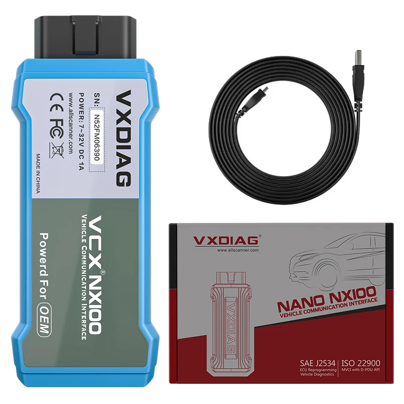 

VXDIAG VCX NANO NX100 для диагностического инструмента VW Автомобильный сканер OBD2 Считыватель кодов J2534 Программирование ECU Кодирование для Audi Skoda для Seat