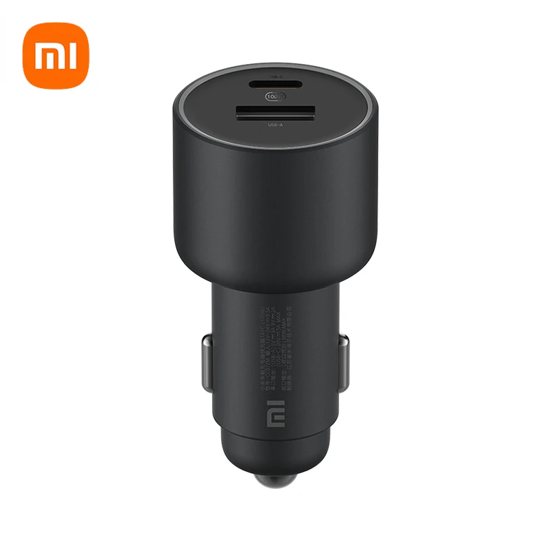 

Xiaomi Car Charger Fast Charging Version 1A1C 100W USB-C 100W MAX Fast Charging/USB-A USB-C dual-port Output Support 5A Current
