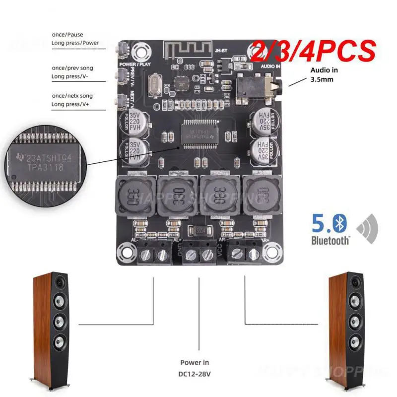 

2/3/4 шт. усилитель мощности звука Tpa3118 интегральные схемы 2x45 Вт 3,5 мм стерео вход стерео аудио высокой четкости