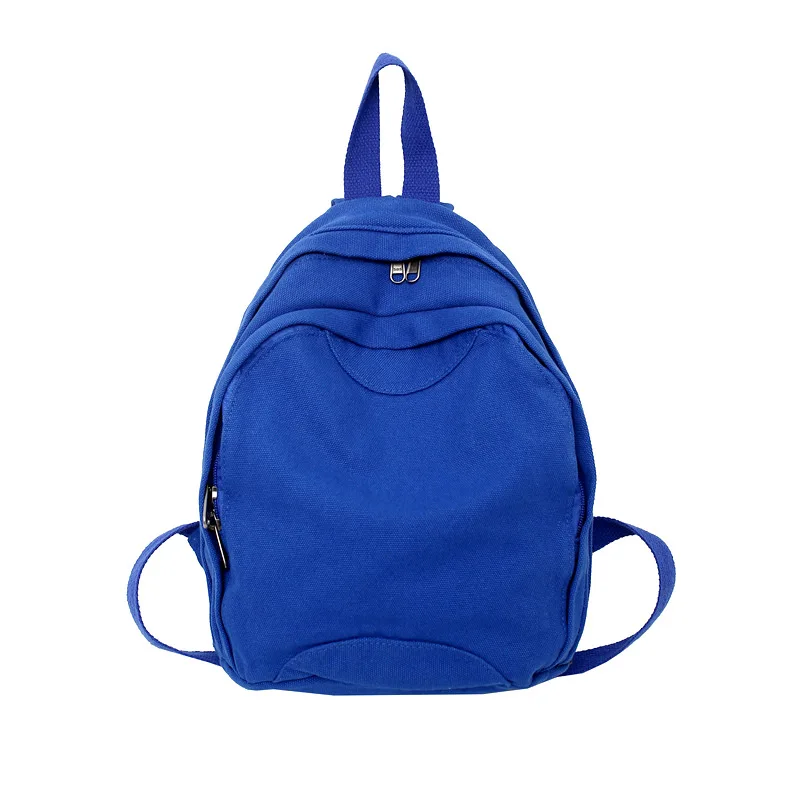 

Teenager Casual Small Size Canvas Fabric School Book Backpack 2022 Female Travel High Street Soft Cloth Klein Blue Knapsack Bag