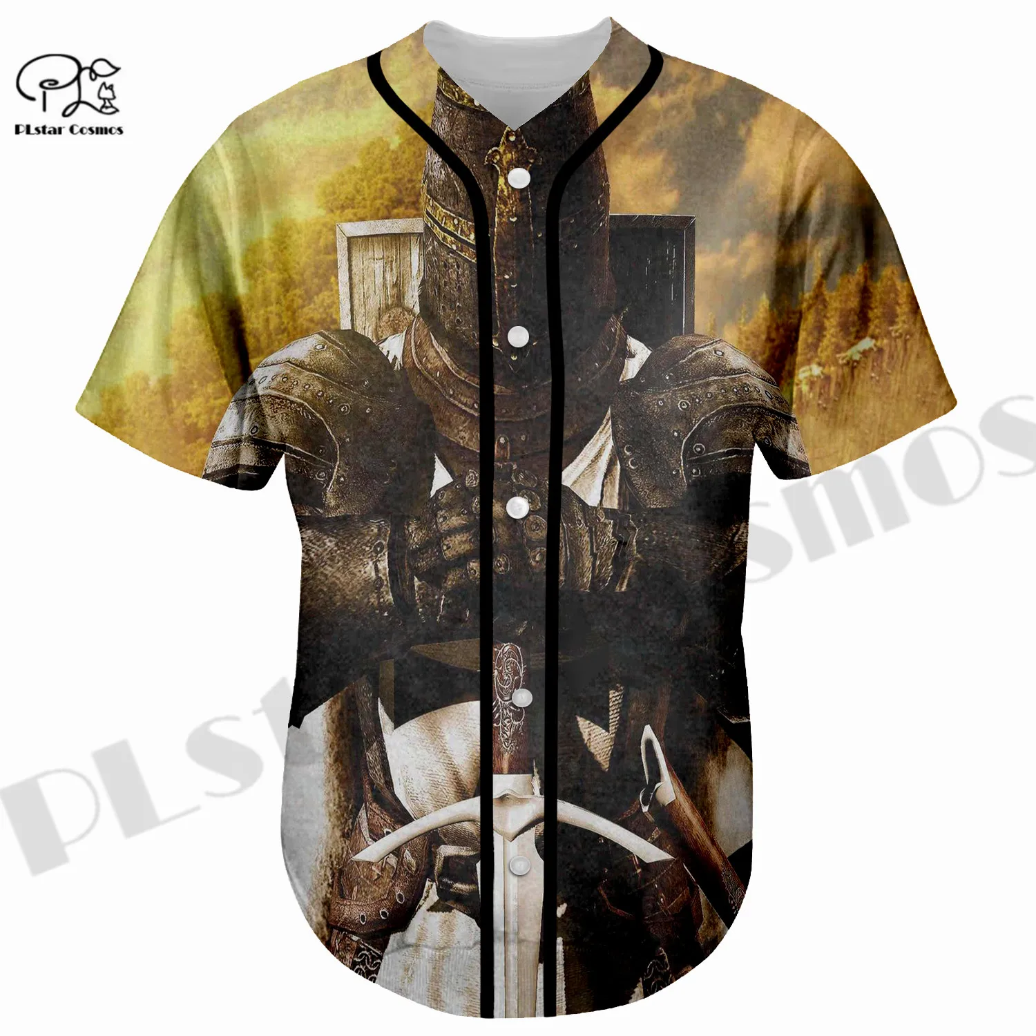 PLstar Cosmos Newest 3Dprinted Knight Templar Baseball Jersey Personalized Summer Shirt Casual Unique Unisex Harajuku  Q-1