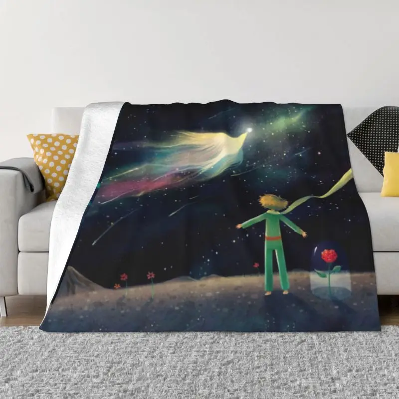 

The Little Prince France Anime Blankets Comfortable Soft Flannel Summer Le Petit Prince Throw Blanket for Couch Travel Bedding
