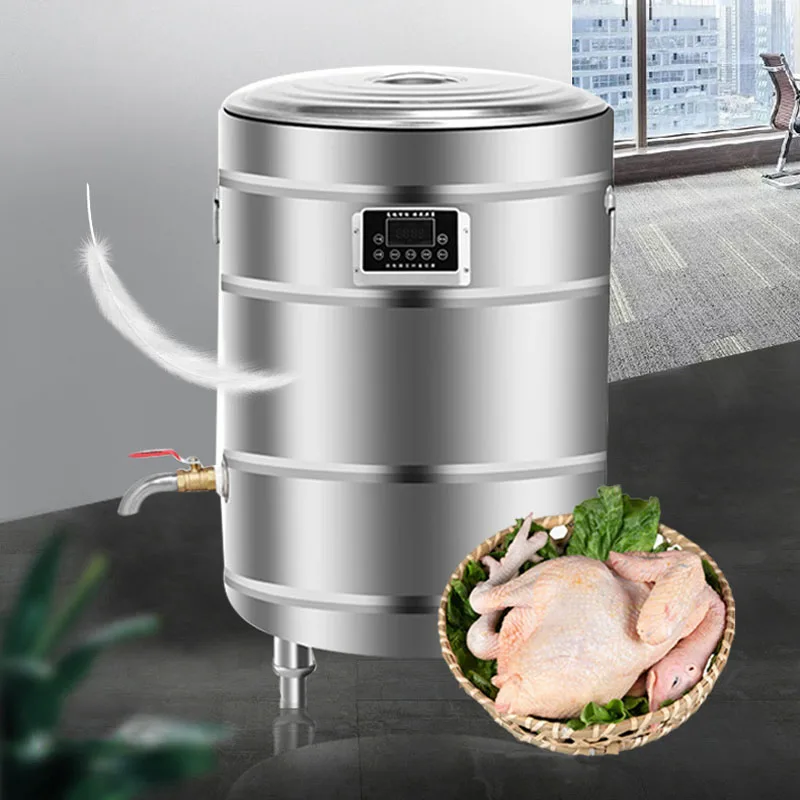 

Poultry Boiling Water Barrel Hair Scalding Machine Stainless Steel Chicken Plucker Machine Fowl Food Processor Electric