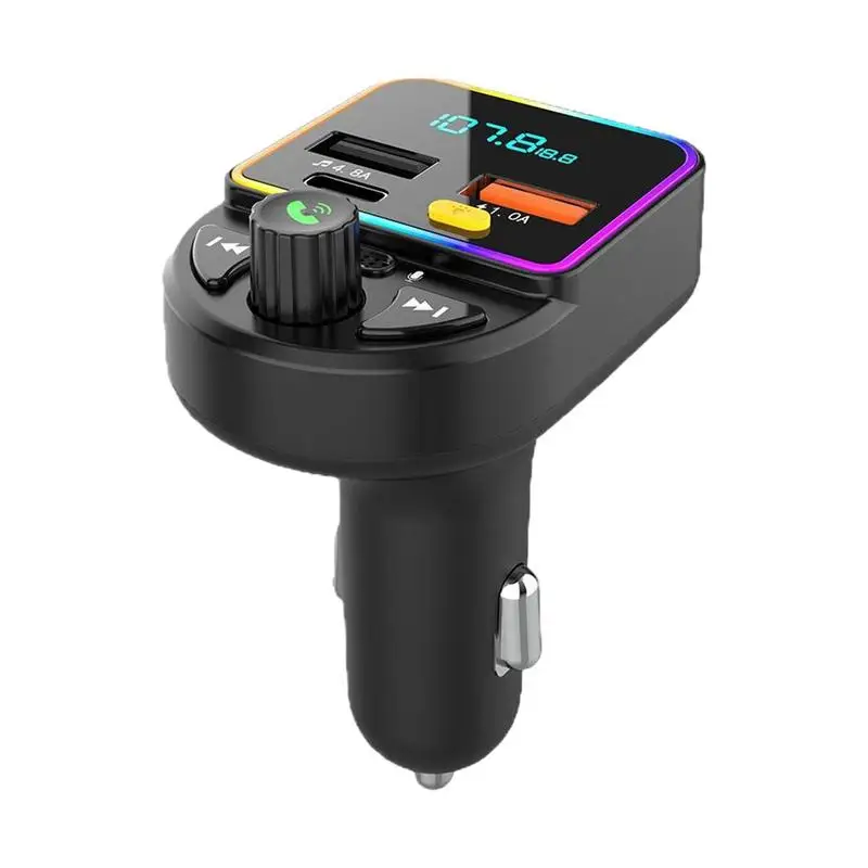 

Handsfree Call Car Charger Wireless BT FM Transmitter Radio Receiver Mp3 Audio Music Stereo Adapter Qc3.0 & Type-C USB Car