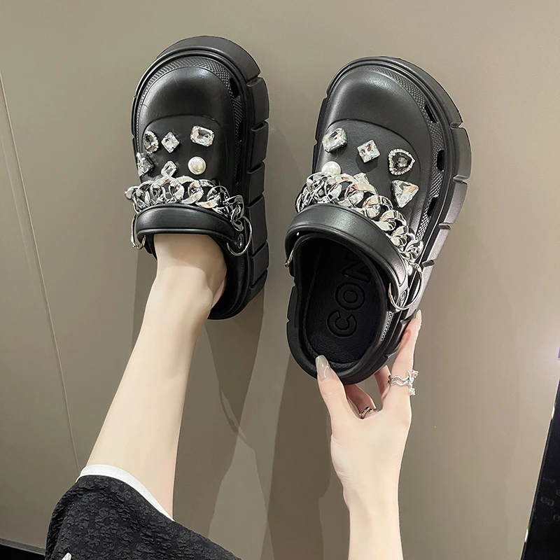 2022 NEW Women Clogs Platform Sandals Summer Women Slippers Wedges Sandals Outdoor Clogs Thick Beach Slippers Flip Flops Shoes