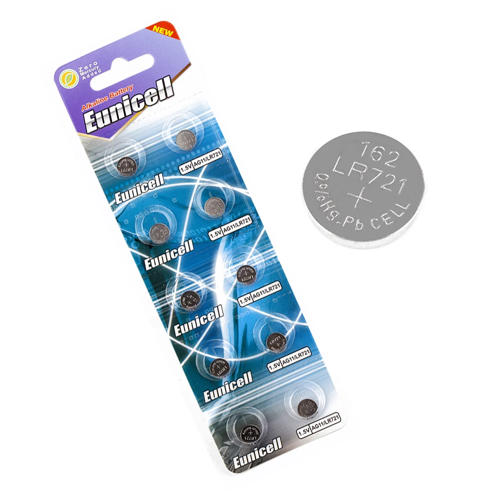 EUNICELL 10-50 шт. SR721 LR721 AG11 162 кнопочные батареи LR47 SR721SW V362 L721F 1 5 в стандартная батарея