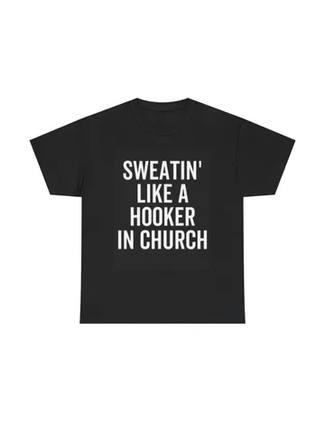 Футболка с рисунком Hooker in Church, забавная футболка с изображением шуток, комедия, унисекс, плотная хлопковая футболка, яркая крутая футболка, прочная умная дышащая футболка