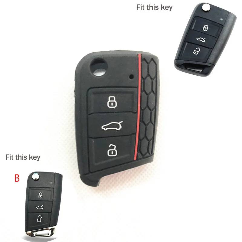 Кожаный чехол для автомобильного ключа VW Polo Tiguan Passat Golf MK Jetta Skoda Kodiaq Superb Octavia |