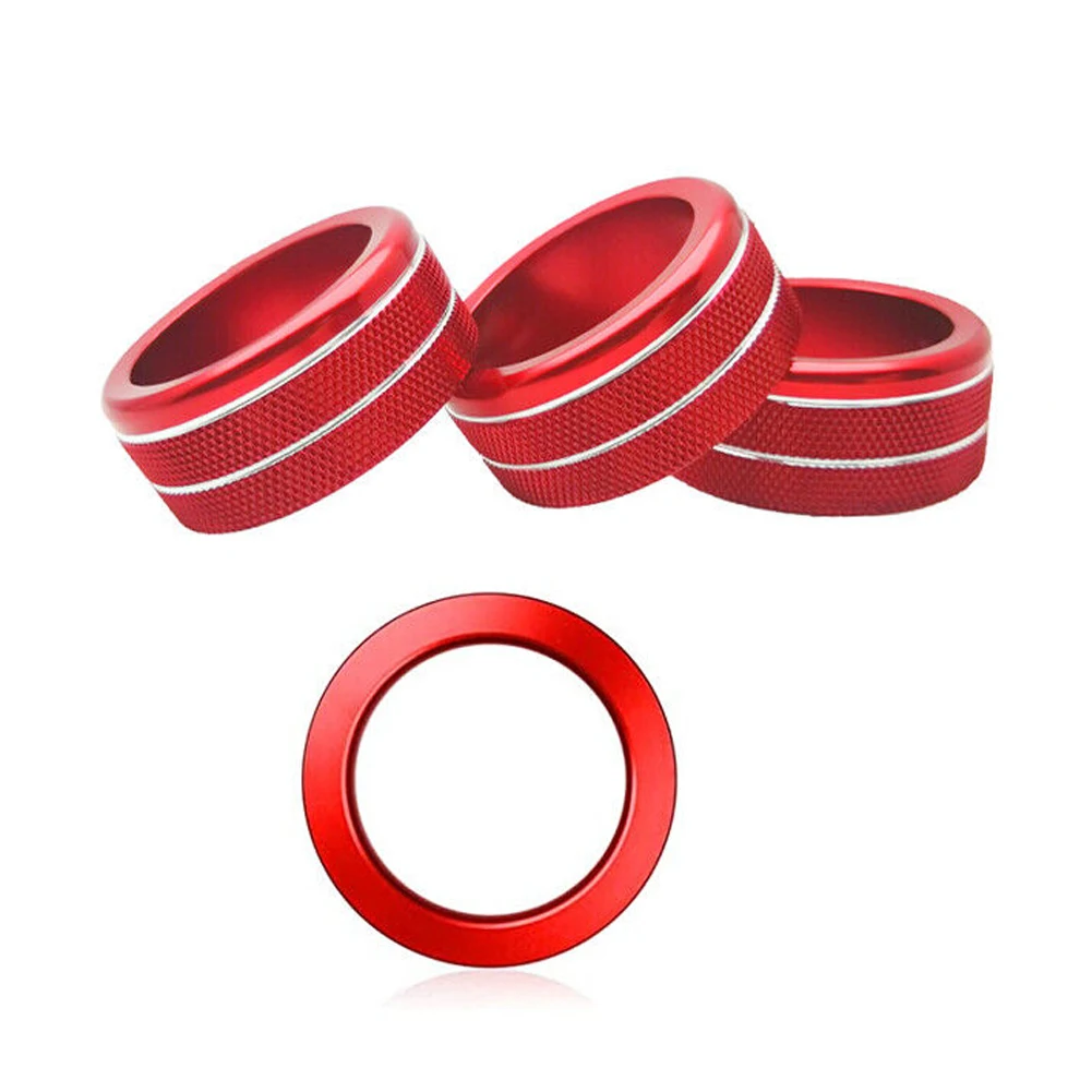 

Button Cover A/C Knob Cover Red Rust-proof Sturdy 4PCS Aluminum Alloy Car Interior Decoration For Honda For Civic