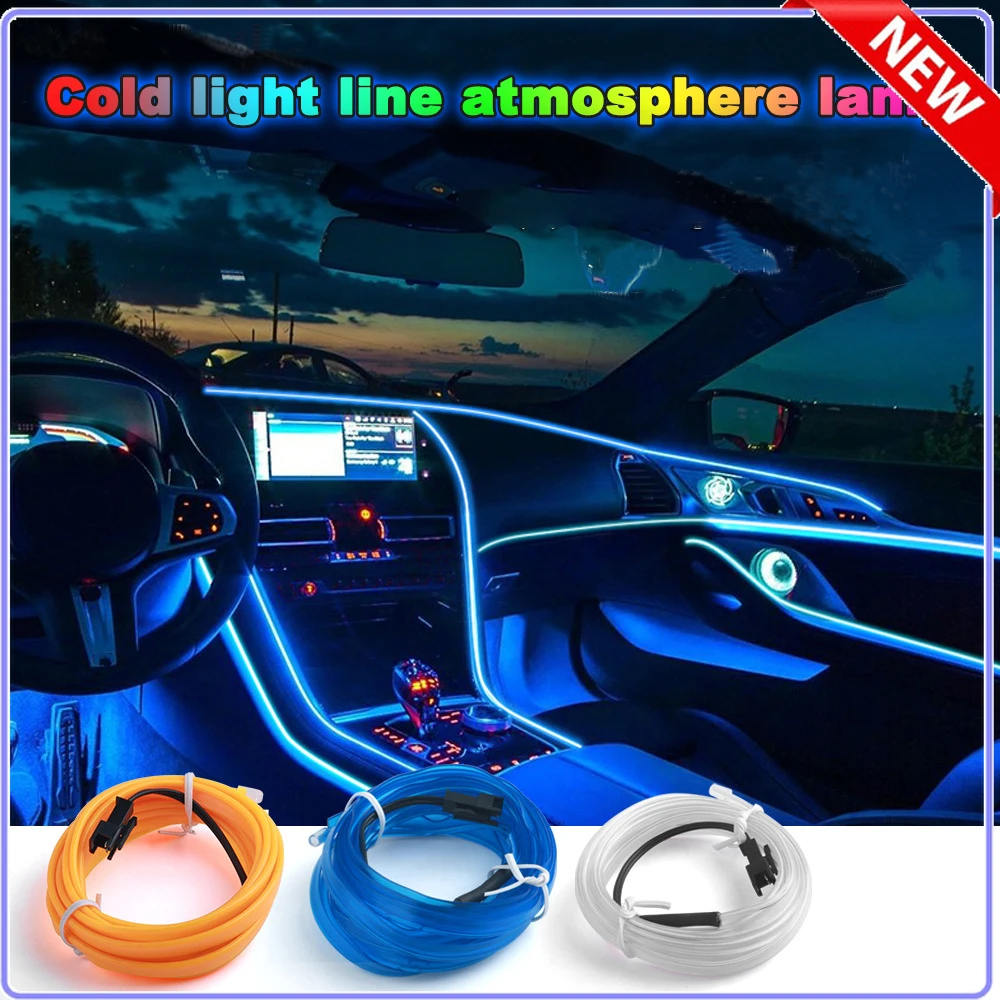 

3M Car Interior LED Strip 12v Rgb Lights Neon Car Door Lights Atmosphere Decoration for Room Party Atmosphere Lights