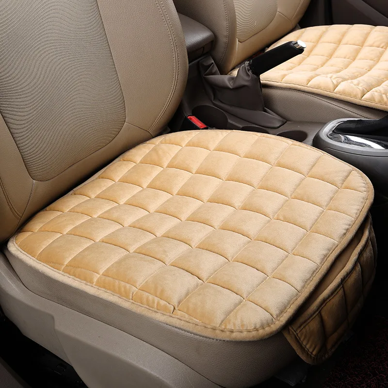 

Car Seat Cover Front Flocking Cloth Cushion Non Slide 4 Seasons Auto Protector Mat Pad Keep Warm Universal Fit Truck Suv Van