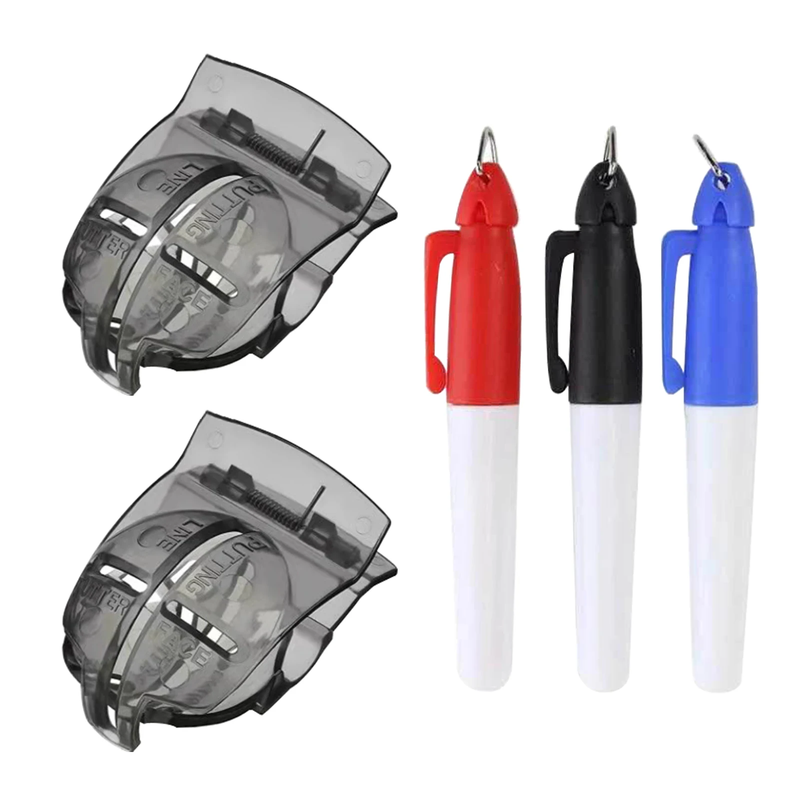 

1set Lightweight Professional Putting Tools Sports Golf Ball Marker Accessories With 3 Pens Line Drawing Training Alignment