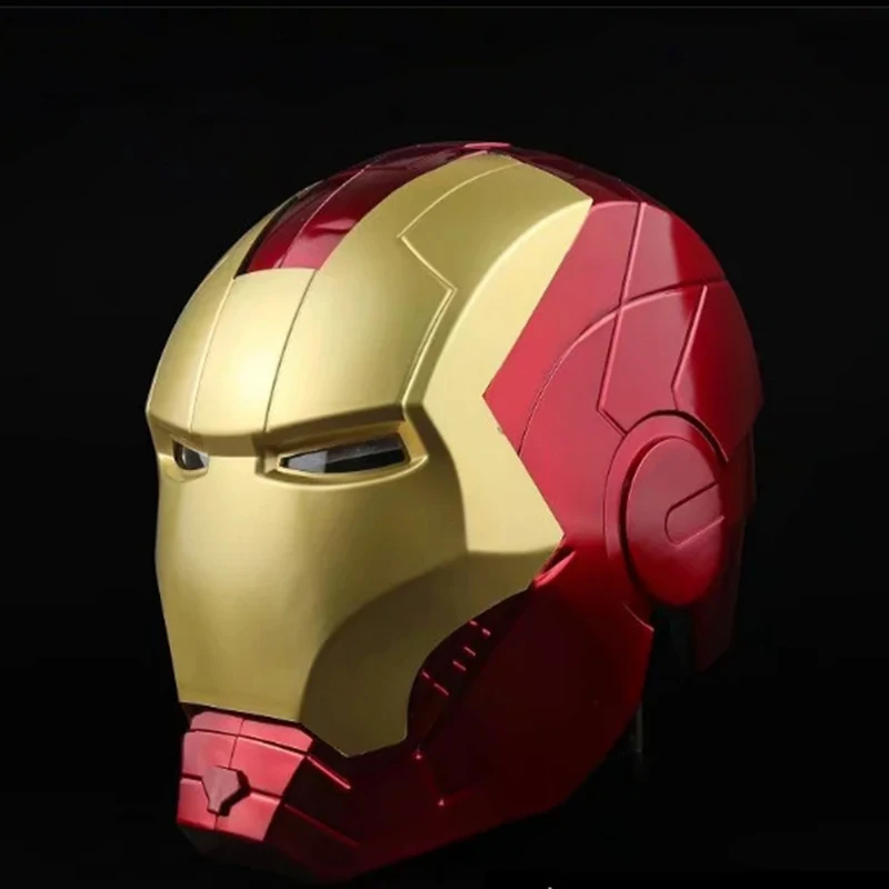 Шлем Железного человека Marvel 1:1 Маска с открывающимися глазами, светящаяся модель для взрослых и детей, косплей реквизит для Рождества и дня рождения.