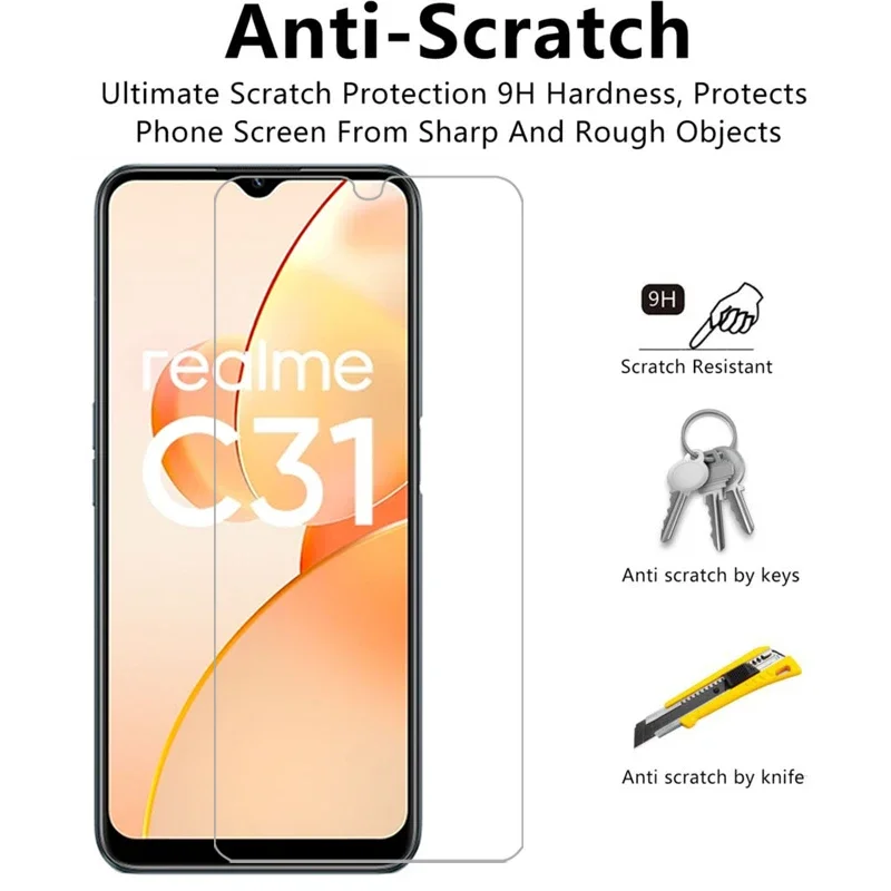 Чехол из закаленного стекла для Realme C31 чехол на realmec31 Realmi c 31 31c realmic31 телефона reame