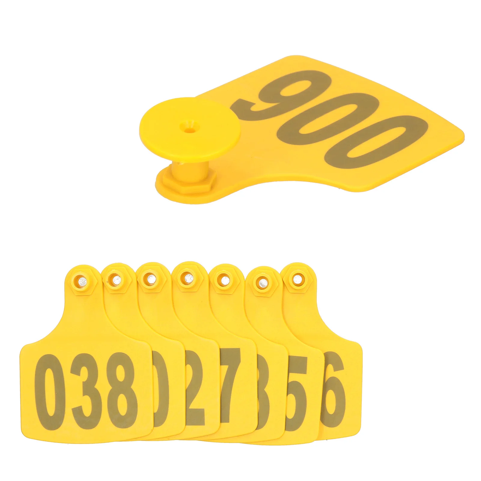 

100PCS Cow Cattle Ear Tag Signs with Numbers Farm Animal Identification Card SuppliesYellow Ear Ear Ear Ear Ear Ear Ear