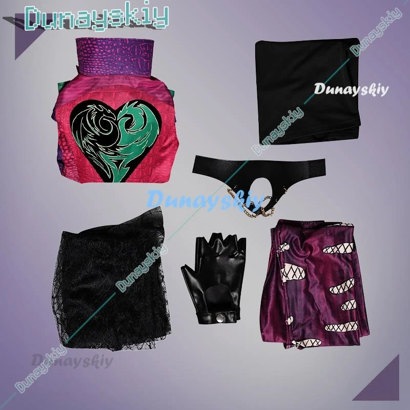 D-Descendants Косплей Фантазия Мал Костюм Маскировка Для Взрослых Женщин Куртка Брюки