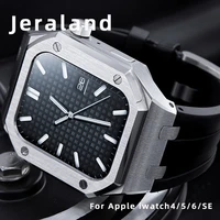metal bezel for apple iwatch456se rubber watchbands modfied accessories 44mm