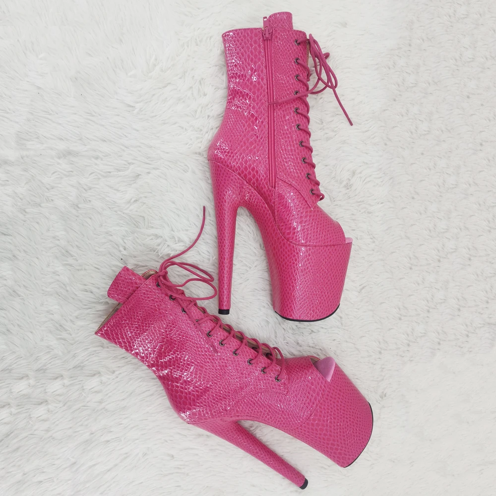 Leecabe 20cm/8inches PU upper Fashion High Heel platform   Pole Dancing boots