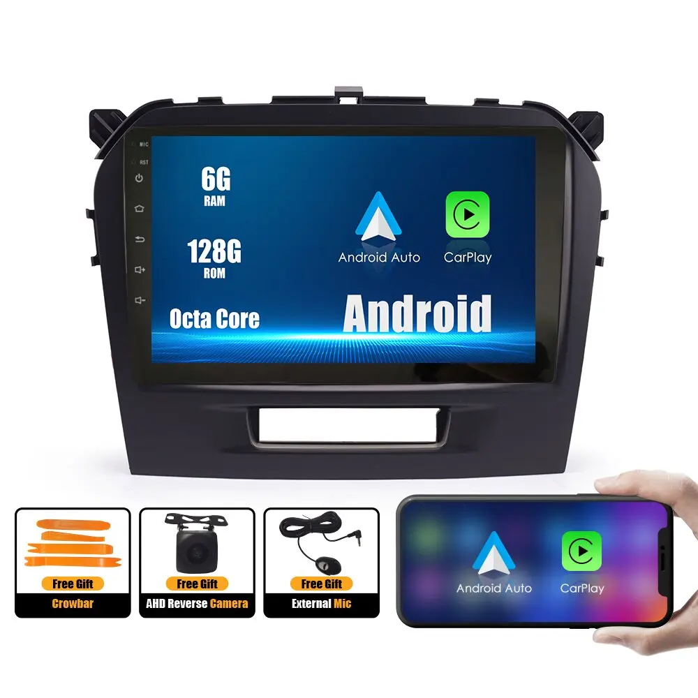 Автомобильный радиоприемник для SUZUKI Vitara 15-19 2Din Android восьмиядерный автомобильный