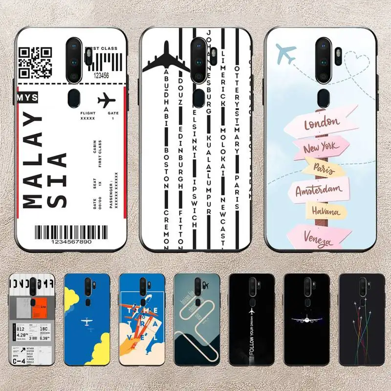 

Plane Flight Ticket Travel Phone Case For Redmi 9A 8A 6A Note 9 8 10 11S 8T Pro Max 9 K20 K30 K40 Pro PocoF3 Note11 5G Case
